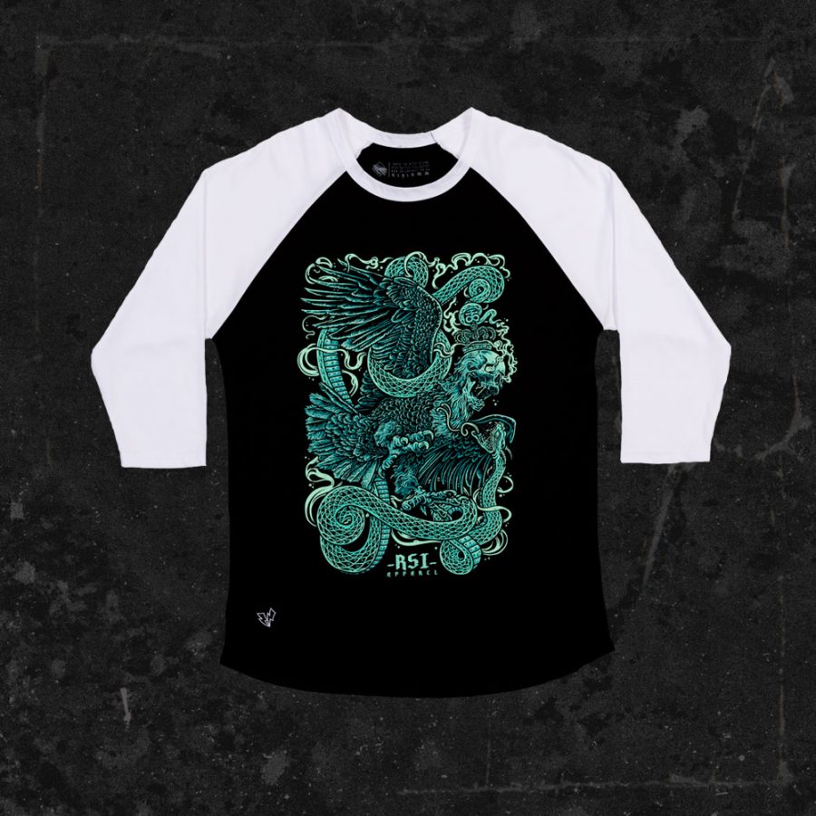 Eagle Of Death 3/4 Sleeve BLACK Baseball Shirt RSI Apparel